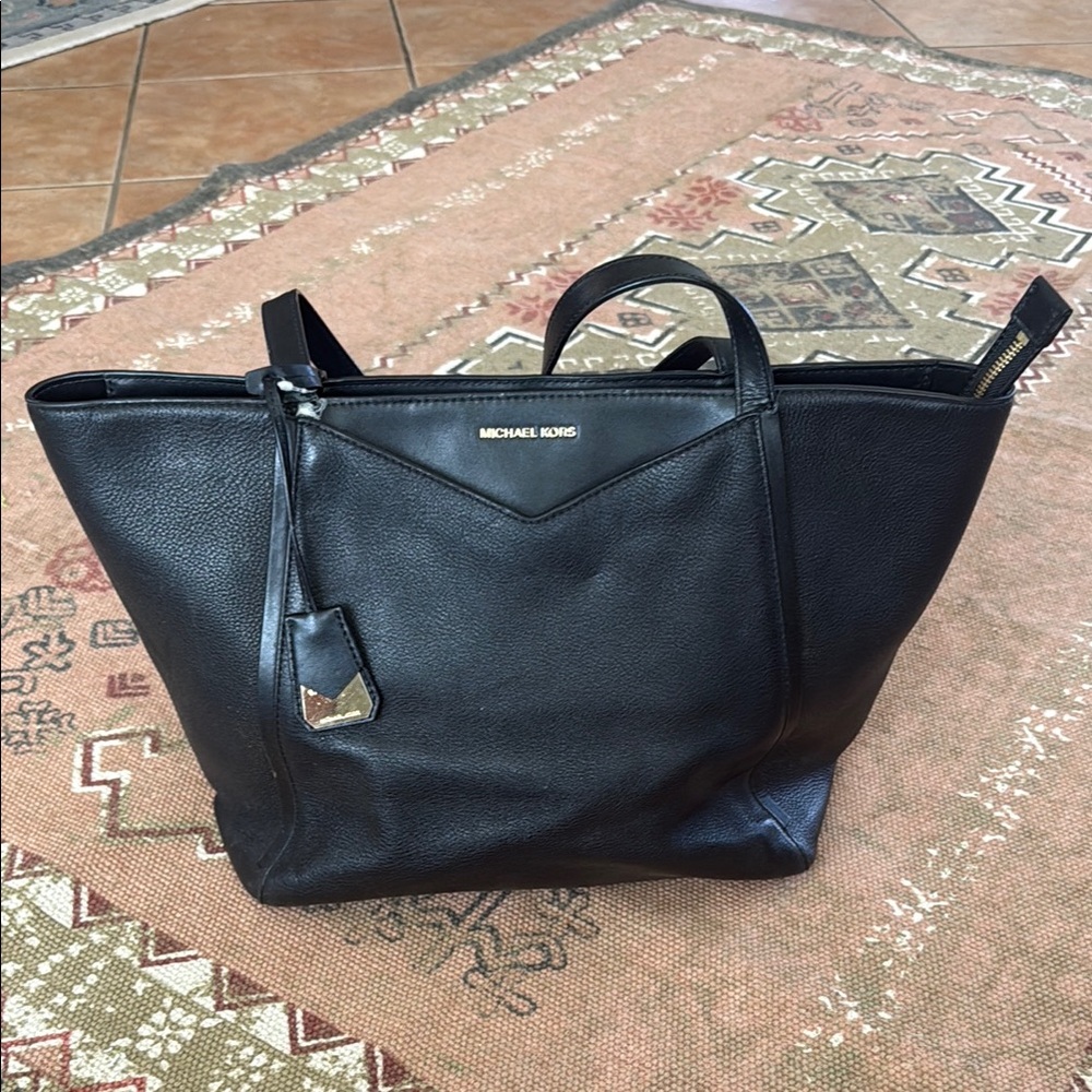 Michael Kors Black Pebbled Leather Handbag